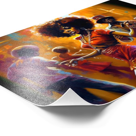 Keine Chance, Schwarze Kunst, Afroamerikaner Fotodruck (Ecke)