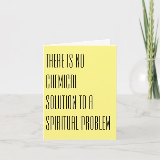 Keine chemische Lösung - Anmerkung Karte (Vorderseite)