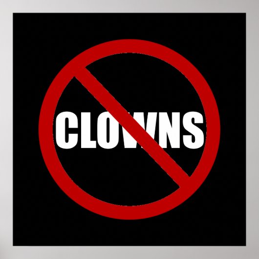 Keine Clowns Poster (Vorne)
