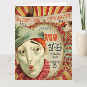 Keine Clownserei, es ist Vintage 70. Geburtstag Karte