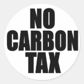 Keine CO2-Steuer Runder Aufkleber (Vorderseite)