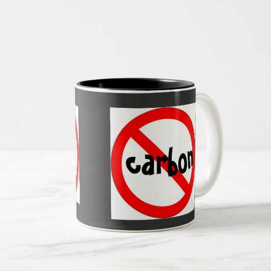Keine CO2-TASSE Zweifarbige Tasse (VorderseiteRechts)