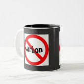 Keine CO2-TASSE Zweifarbige Tasse (Vorderseite Links)