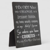 Keine Cookies, kein Chalkboard-Zeichen stören Fotoplatte (Seite)