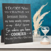 Keine Cookies, kein Chalkboard-Zeichen stören Fotoplatte (Seite)