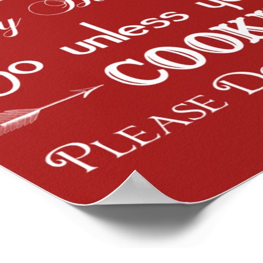 Keine Cookies, kein rotes Poster stören (Ecke)