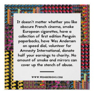 Keine coole Menge kann Missbrauch vertuschen Poster