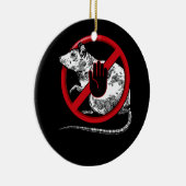 Keine Coole Novelle der Kontrolle Pest durch Ratte Keramik Ornament (Rechts)