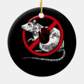 Keine Coole Novelle der Kontrolle Pest durch Ratte Keramik Ornament (Hinten)