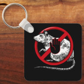 Keine Coole Novelle der Kontrolle Pest durch Ratte Schlüsselanhänger (Vorderseite)