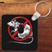 Keine Coole Novelle der Kontrolle Pest durch Ratte Schlüsselanhänger (Rückseite)