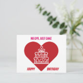 Keine CPR, nur Kuchen - Dunkle Spaß-Krankenschwest Postkarte (Stehend Vorderseite)