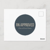 Keine CPR, nur Kuchen - Dunkle Spaß-Krankenschwest Postkarte (Rückseite)