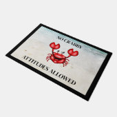 Keine Crabby Attitudes Door Mat Fußmatte (Schrägansicht)