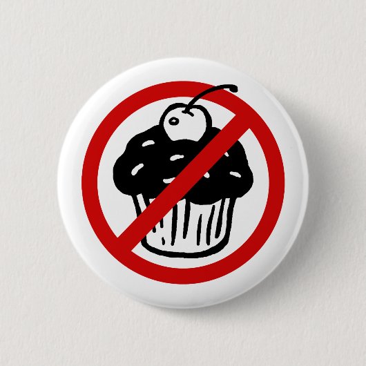 Keine Cupcakes Button (Vorderseite)