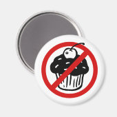 Keine Cupcakes Magnet (Vorderseite/Rückseite)