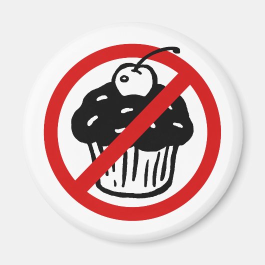 Keine Cupcakes Magnet (Vorne)