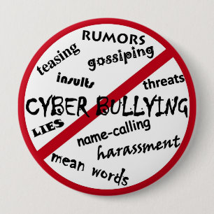 Keine Cyber-Mobbing, Belästigung, Drohungen, etc.  Button