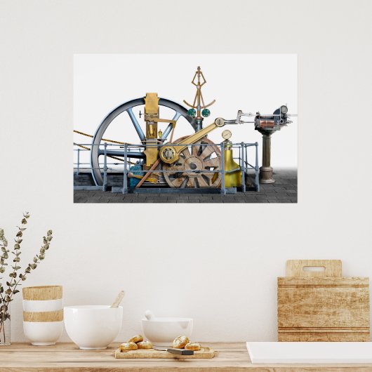 Keine Dampfmaschine ... Poster (Küche)