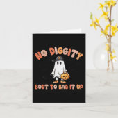 Keine Diggy Bout, um es Niedliches Ghost-Halloween Karte (Gelbe Blume)