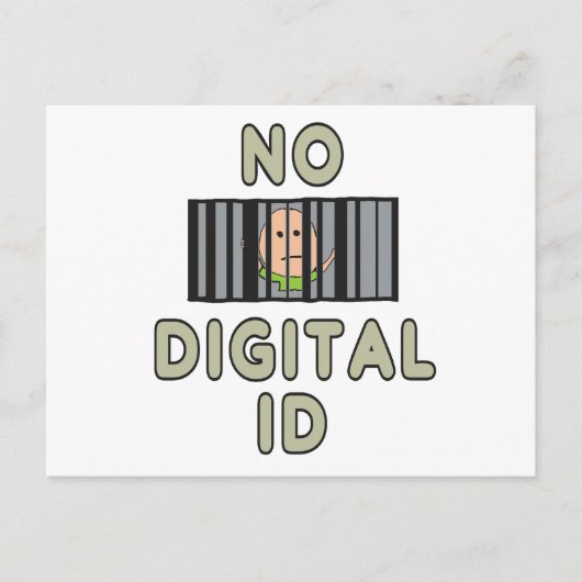 Keine digitale ID Postkarte (Vorderseite)