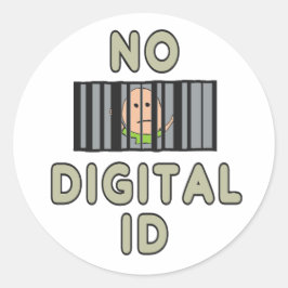 Keine digitale ID Runder Aufkleber