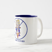 Keine Diktatoren Kaffee-Cup Zweifarbige Tasse (VorderseiteRechts)