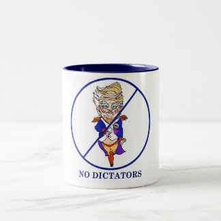 Keine Diktatoren Kaffee-Cup Zweifarbige Tasse