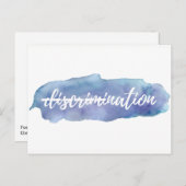 Keine Diskriminierung in dieser nationalen Postkar Postkarte (Vorne/Hinten)