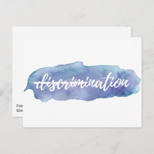 Keine Diskriminierung in dieser nationalen Postkar Postkarte (Vorne/Hinten)