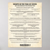 "Keine Diskriminierung" Menschenrechte X kleines P Poster (Vorne)