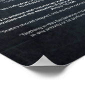 "Keine Diskriminierung" Menschenrechts-Poster Poster (Ecke)