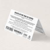 "Keine Diskriminierung" Visitenkarten (Rückseite)