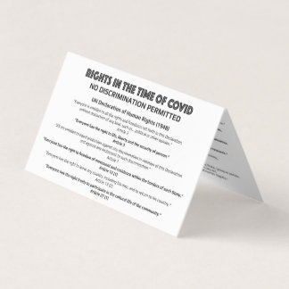 "Keine Diskriminierung" Visitenkarten