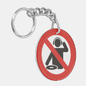 Keine DJ-Zone Schlüsselanhänger (Vorderseite links)