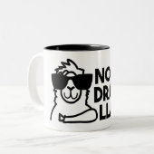 Keine Drama-Lama-Kaffee-Tasse Zweifarbige Tasse (Vorderseite Links)