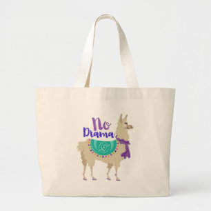 Keine Drama-Lama-Tasche Jumbo Stoffbeutel