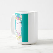 Keine Drama Llama Illustrationsmonogramm Kaffeetasse (Vorderseite Links)