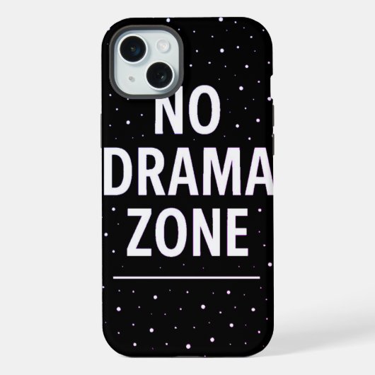 Keine Drama-Zone iPhone Hülle (Rückseite)
