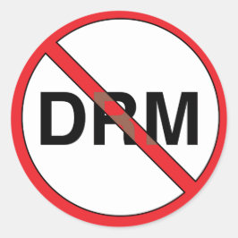 keine DRM-Aufkleber (Digital Right Management) Runder Aufkleber