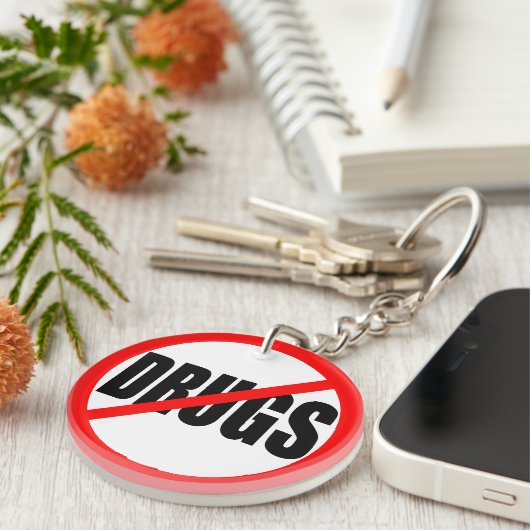 "KEINE DROGEN" SCHLÜSSELANHÄNGER (Vorderseite rechts)