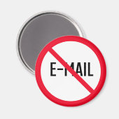Keine E-Mail | Red Circle Sign | Magnet (Vorderseite/Rückseite)