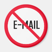 Keine E-Mail | Red Circle Sign | Magnet (Vorne)