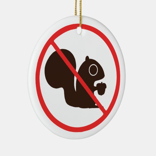 Keine Eichhörnchen erlaubten verbotene | Keramikornament (Rechts)