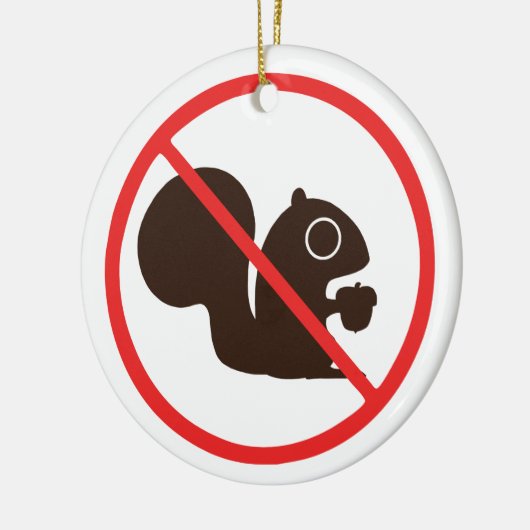 Keine Eichhörnchen erlaubten verbotene | Keramikornament (Links)