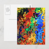 Keine Eile: Abstrakt 44 Postkarte (Vorne/Hinten)