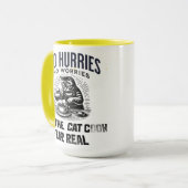 Keine Eile, keine Sorgen – Lass die Katze Fur Real Tasse (Vorderseite Links)