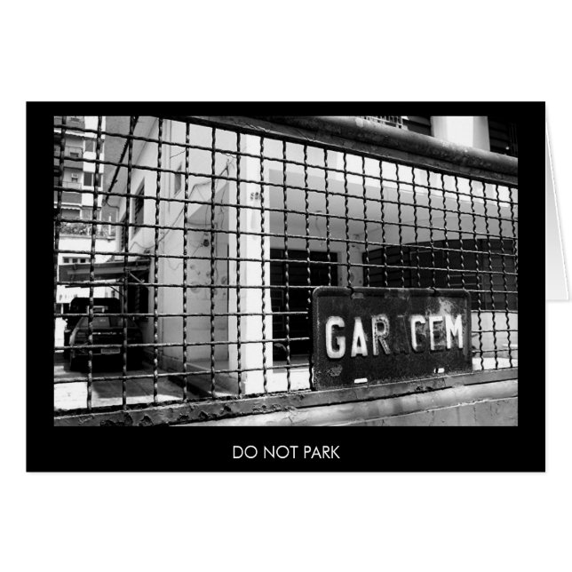 KEINE einfache Karte PARKEN (Vorderseite (Horizontal))