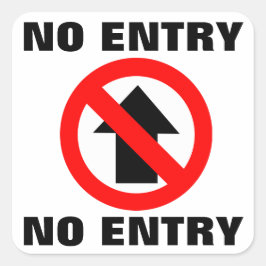 Keine Eingabe Quadratischer Aufkleber