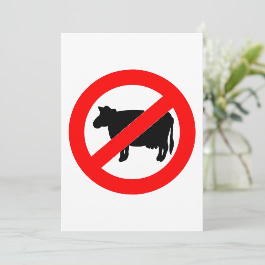 Keine Einladung für Rindfleisch (Stehend Vorderseite)